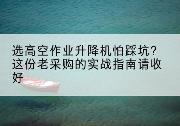 襄都高空作业升降机厂家推荐-选高空作业升降机怕踩坑？这份老采购的实战指南请收好